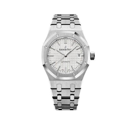 AUDEMARS PIGUET ROYAL OAK STAINLESS STEEL 37MM SILVER DIAL UNISEX WATCH
