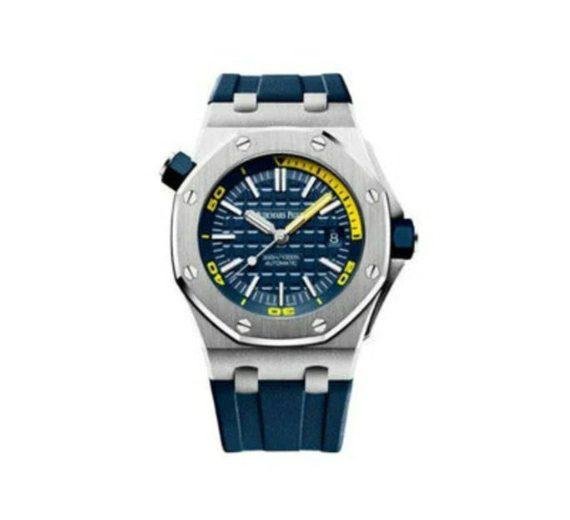 AUDEMARS PIGUET ROYAL OAK STAINLESS STEEL 42MM BLUE DIAL MEN'S WATCH