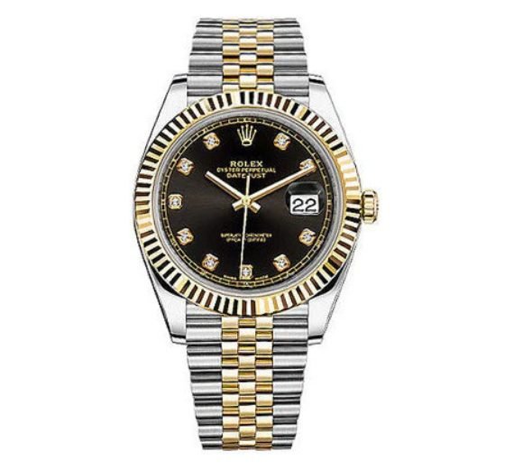 Rolex Datejust 41 Black Diamond Men's Watch 126333