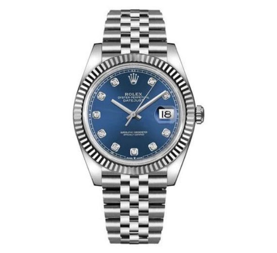 Rolex Datejust 41 Blue Diamond Dial Gold & Steel Watch 126334-0016