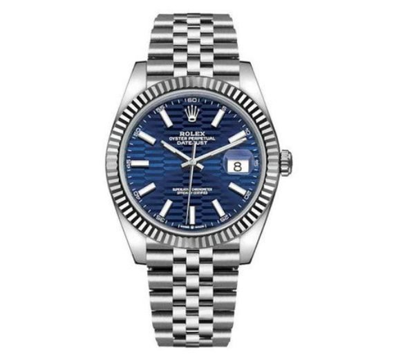 Rolex Datejust 41 Blue Fluted Motif Dial Men's Luxury Watch 126334-0032