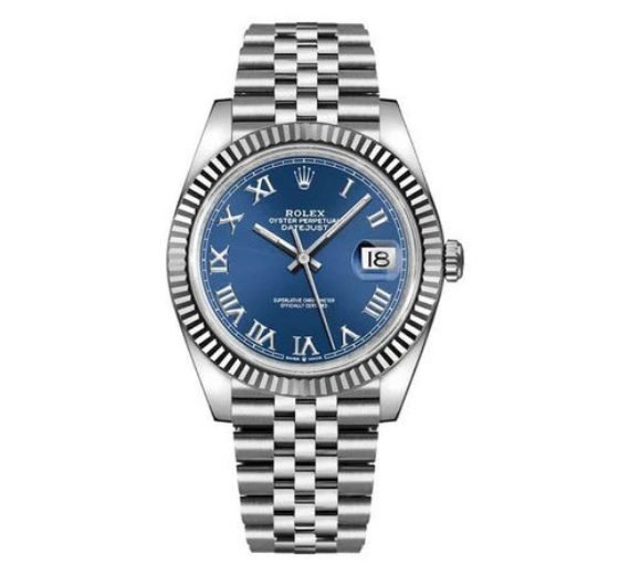 Rolex Datejust 41 Blue Roman Numeral Dial Men's Watch 126334-0026