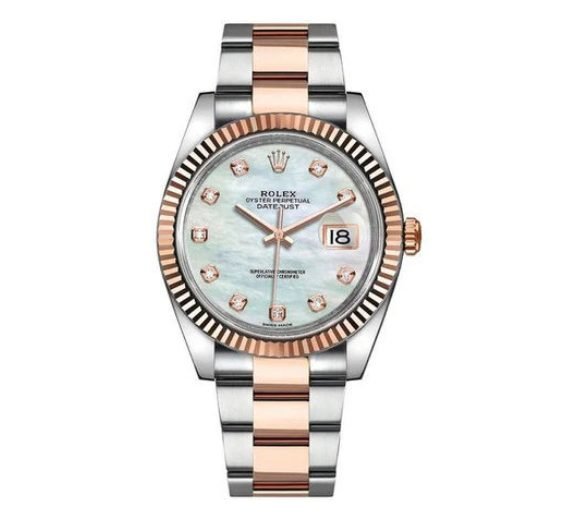 Rolex Datejust 41 Everose Gold Fluted Bezel Men's Watch 126331-0013