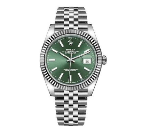 Rolex Datejust 41 Green Dial Jubilee Bracelet Men's Watch 126334-0028