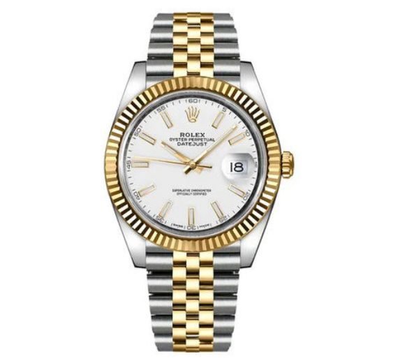 Rolex Datejust 41 White Dial Jubilee Bracelet Watch 126333