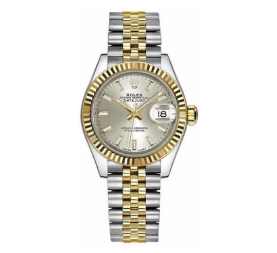 Rolex Lady-Datejust 28 Silver Dial Gold & Steel Watch 279173-0019