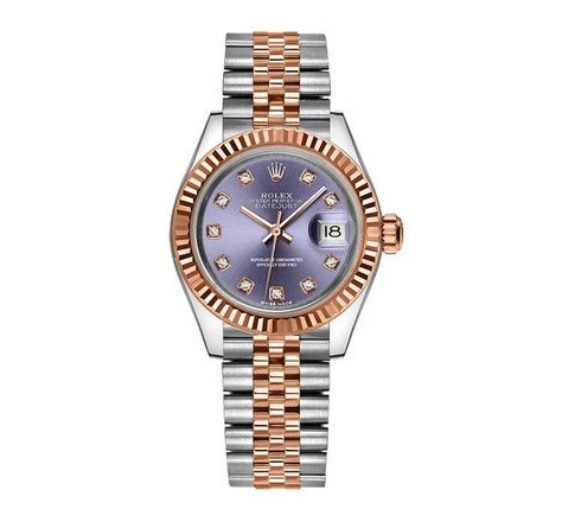 Rolex Lady-Datejust 28 Purple Diamond Jubilee Bracelet Watch 279171