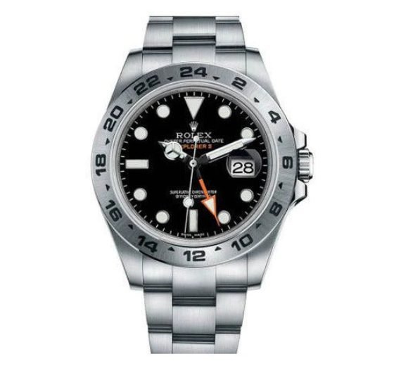 ROLEX EXPLORER BLACK DIAL STAINLESS STEEL OYSTER BRACELET AUTOMATIC MEN'S WATCH