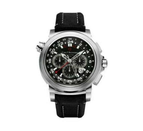 CARL F. BUCHERER PATRAVI TRAVELTEC CHRONOGRAPH 46.6MM STAINLESS STEEL MEN'S WATCH