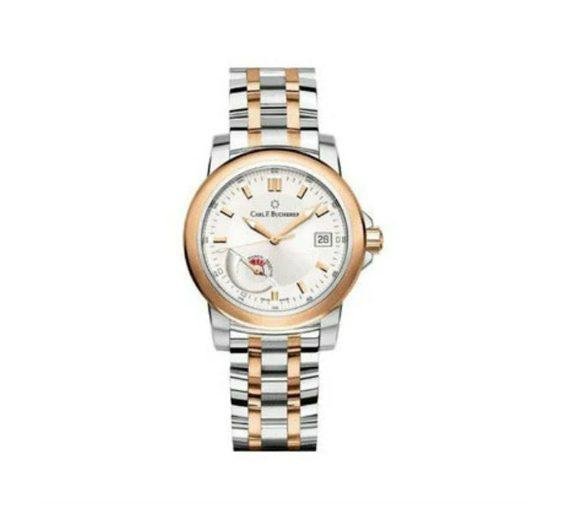 CARL F. BUCHERER PATRAVI AUTODATE 38MM STAINLESS STEEL18KT ROSE GOLD UNISEX WATCH