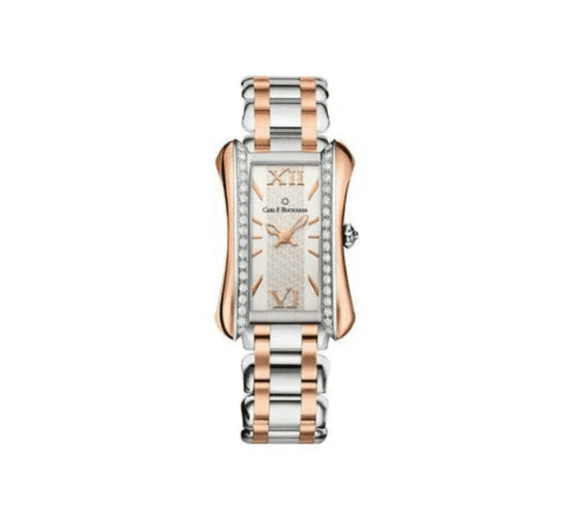 CARL F. BUCHERER ALACRIA PRINCESS TWOTONE 21MM X 30MM STAINLESS STEEL18KT ROSE GOLD LADIES WATCH