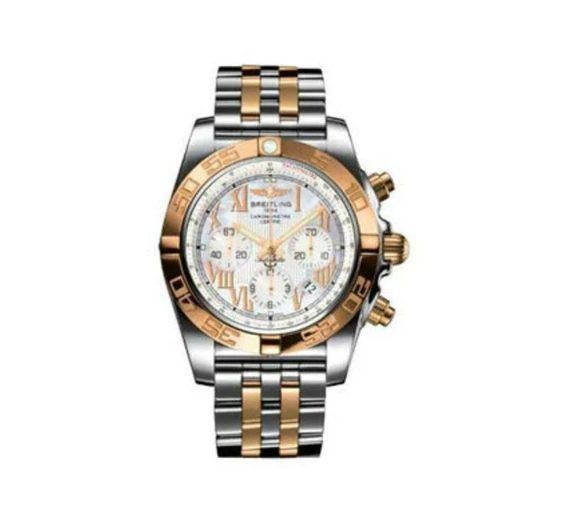 BREITLING CHRONOMAT 44MM STAINLESS STEEL18KT ROSE GOLD MEN'S WATCH