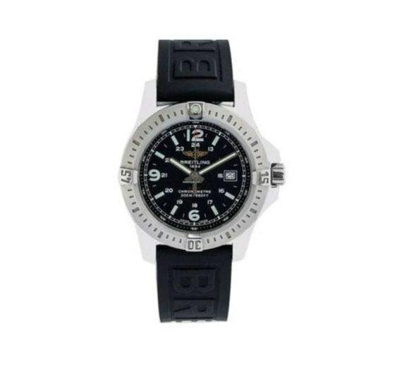 BREITLING COLT BLACK DIAL BLACK RUBBER MEN'S WATCH