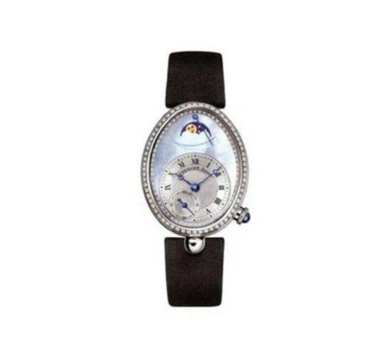 BREGUET REINE DE NAPLES POWER RESERVE 28.45MM X 36.5MM 18KT WHITE GOLD LADIES WATCH